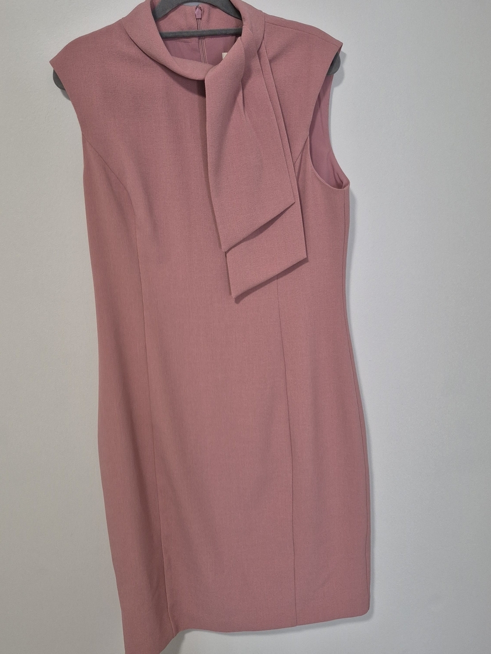 Harper Dusty Rose Bow-Accent Sleeveless Mini Dress
